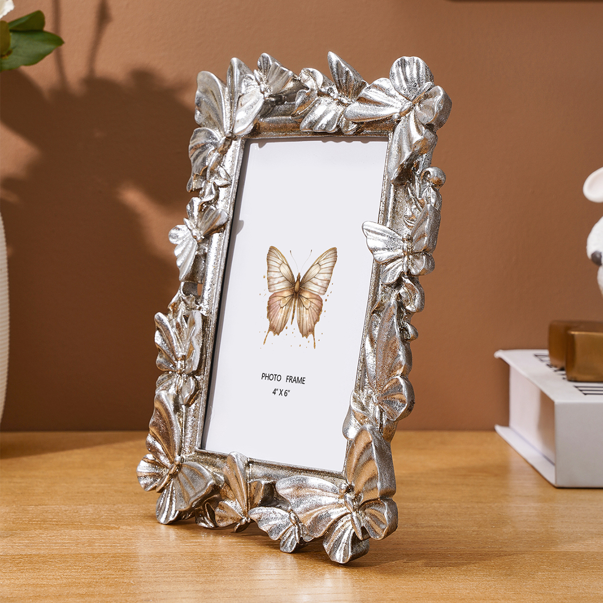 1PC, European-style white, gol - Bamboo Photo Frame review and price