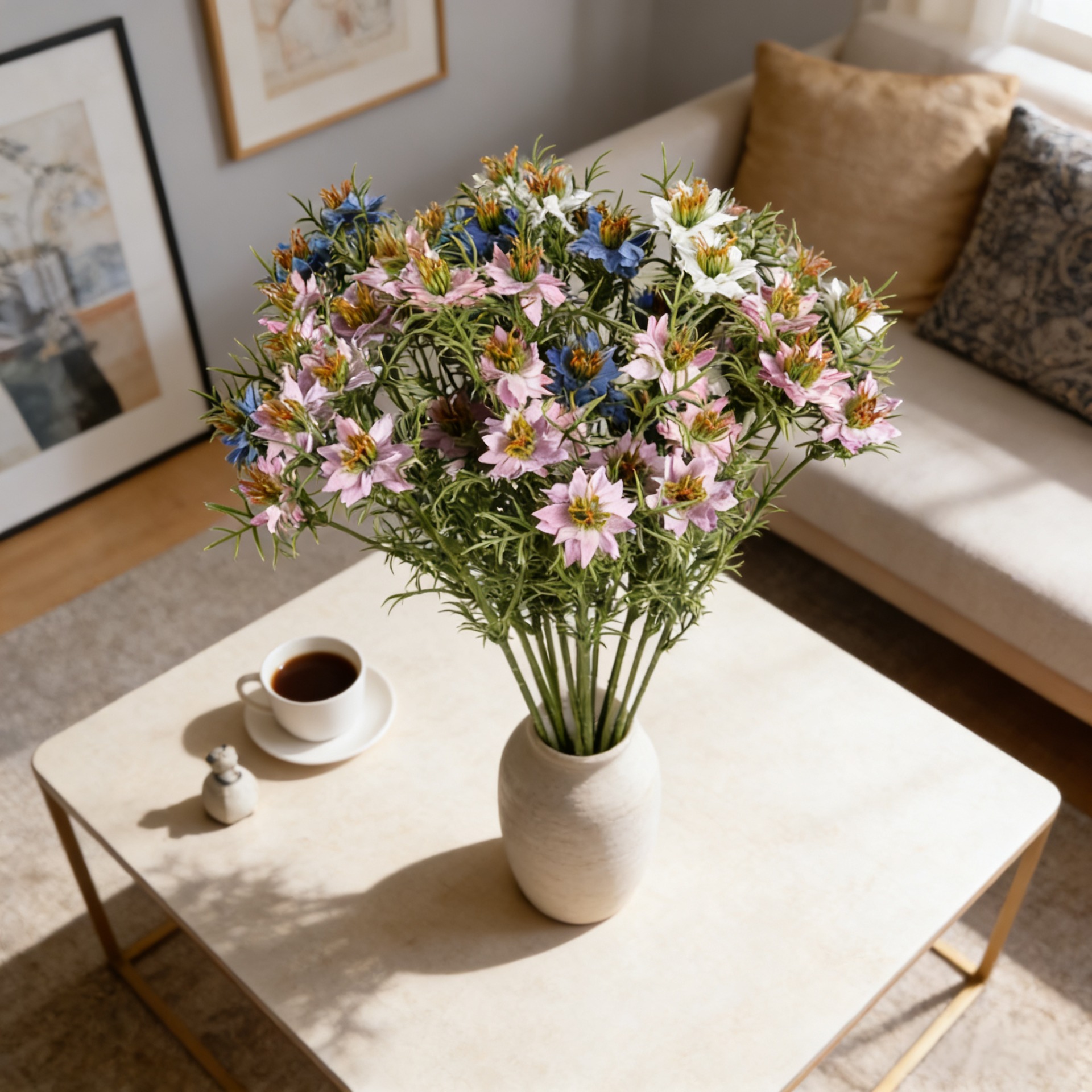 27 Inch Faux Nigella Daisy Flo - Home Decor Daisy review and price