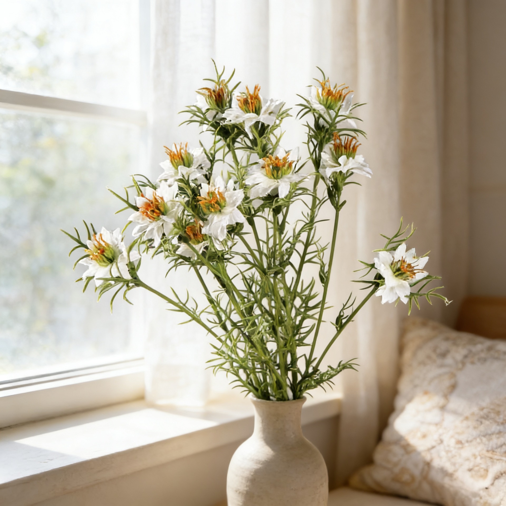 27 Inch Faux Nigella Daisy Flo - Home Decor Daisy review and price