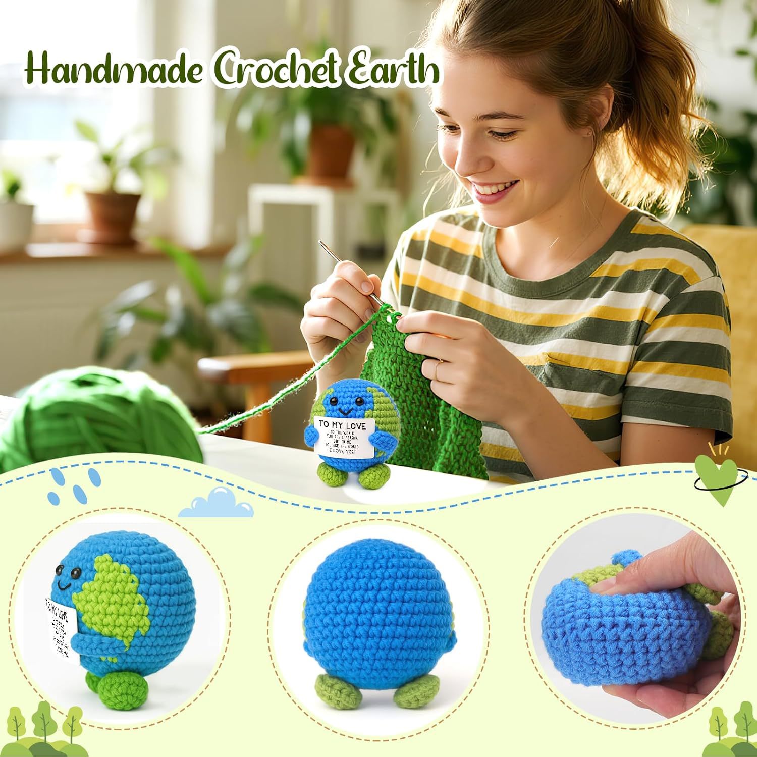 Positive Energy Crochet Earth  - Home Decor Duck review and price