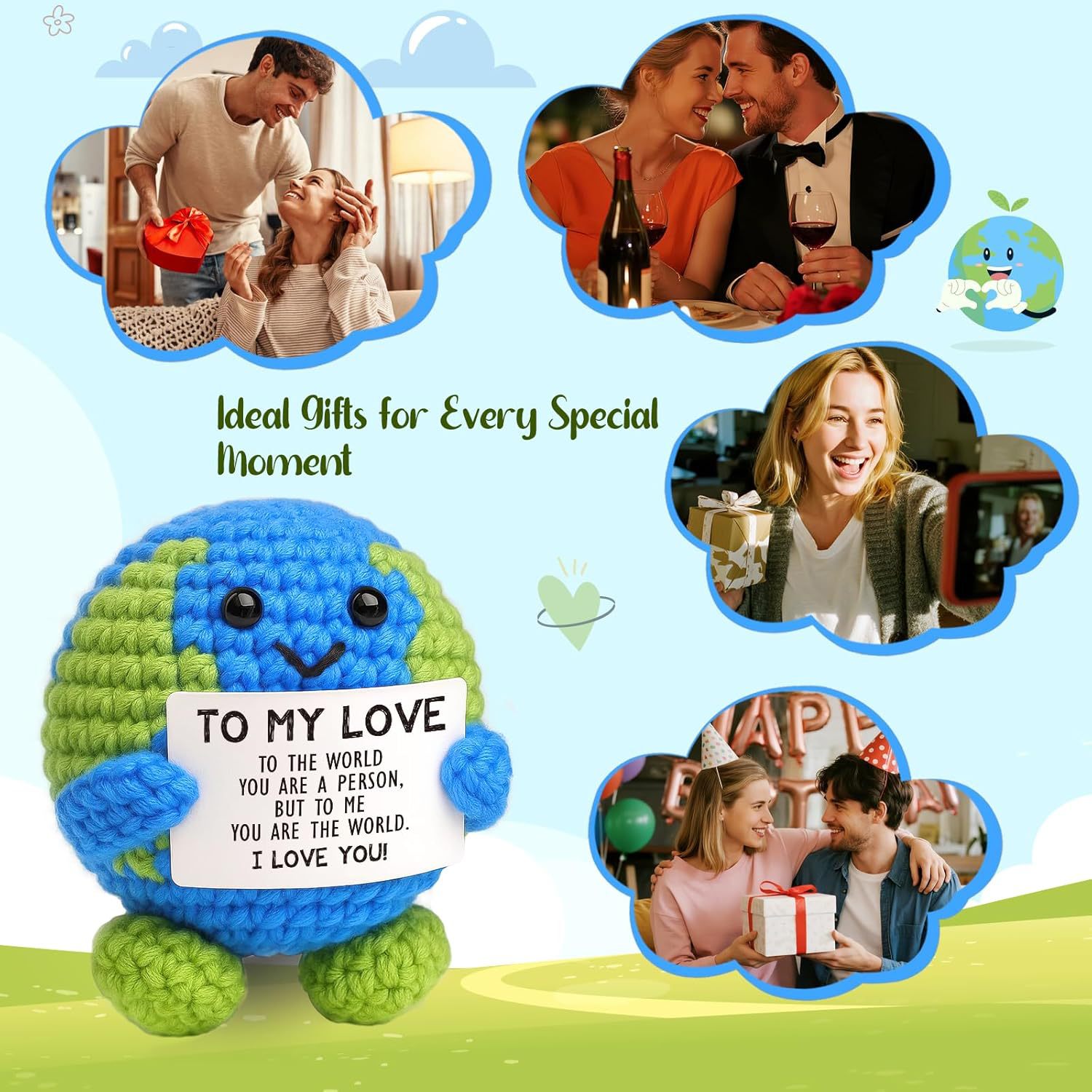 Positive Energy Crochet Earth  - Home Decor Duck review and price