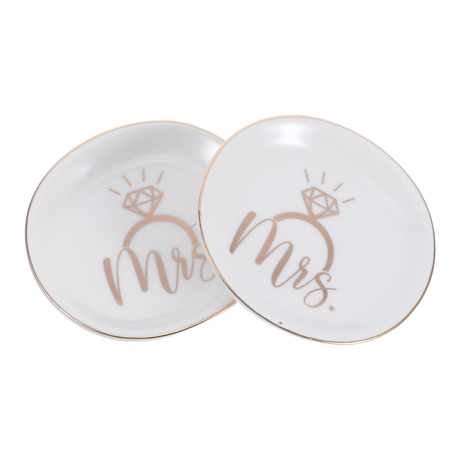 2Pcs Gold Rim Ceramic Jewelry  - Ceramic Trinket Dish review and price