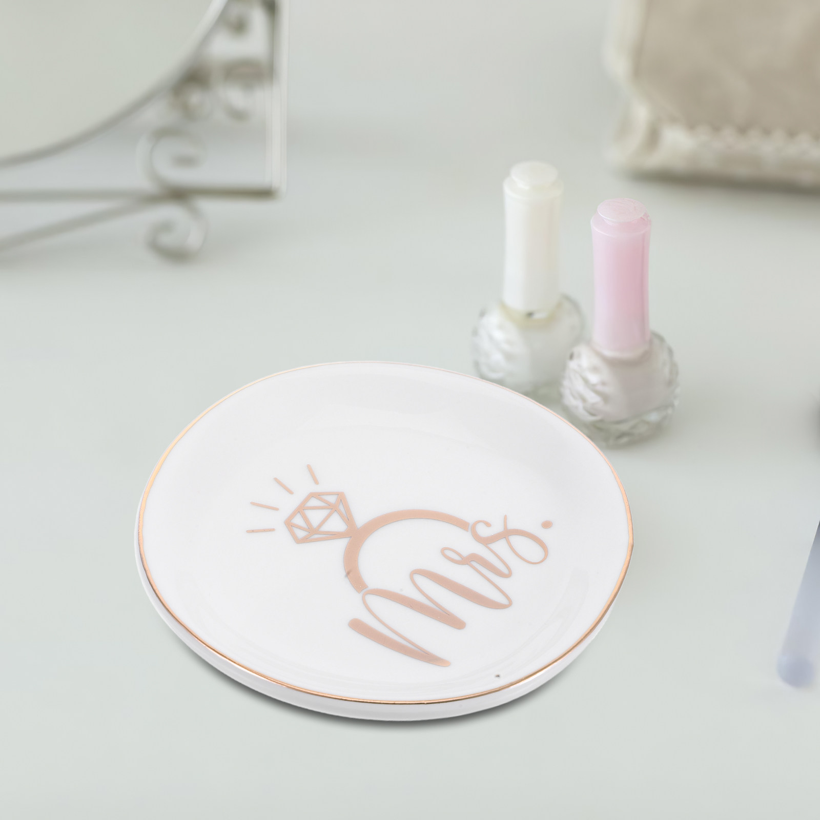 2Pcs Gold Rim Ceramic Jewelry  - Ceramic Trinket Dish review and price