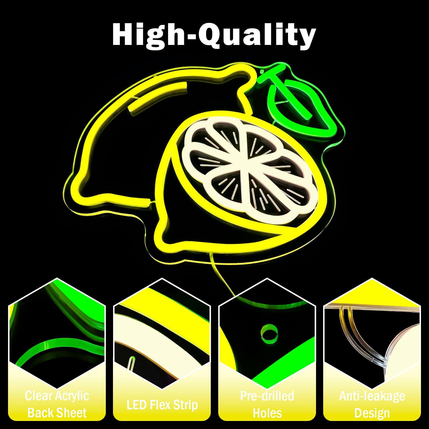 Lemon Neon Sign Dimmable LED L - Home Decor Wall Art review and price