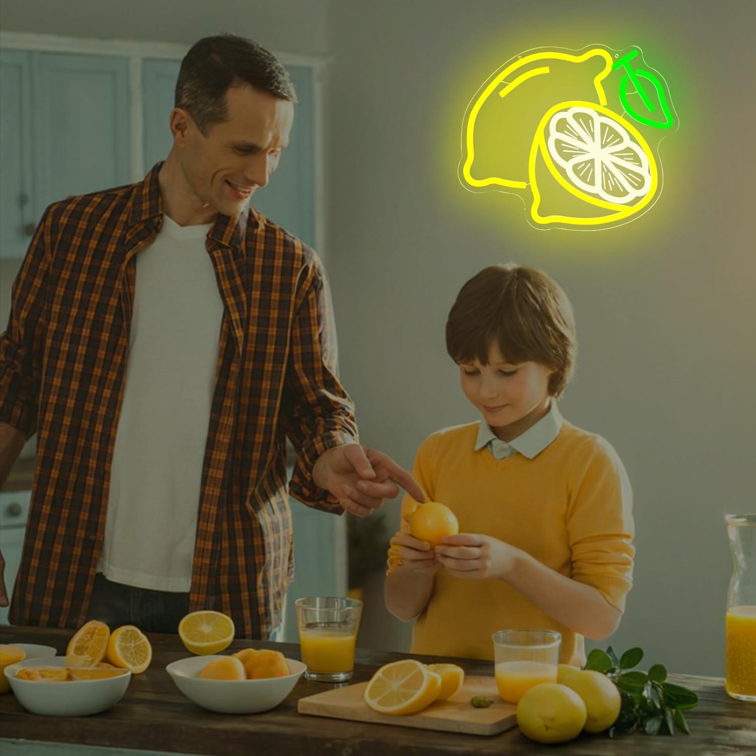 Lemon Neon Sign Dimmable LED L - Home Decor Wall Art review and price