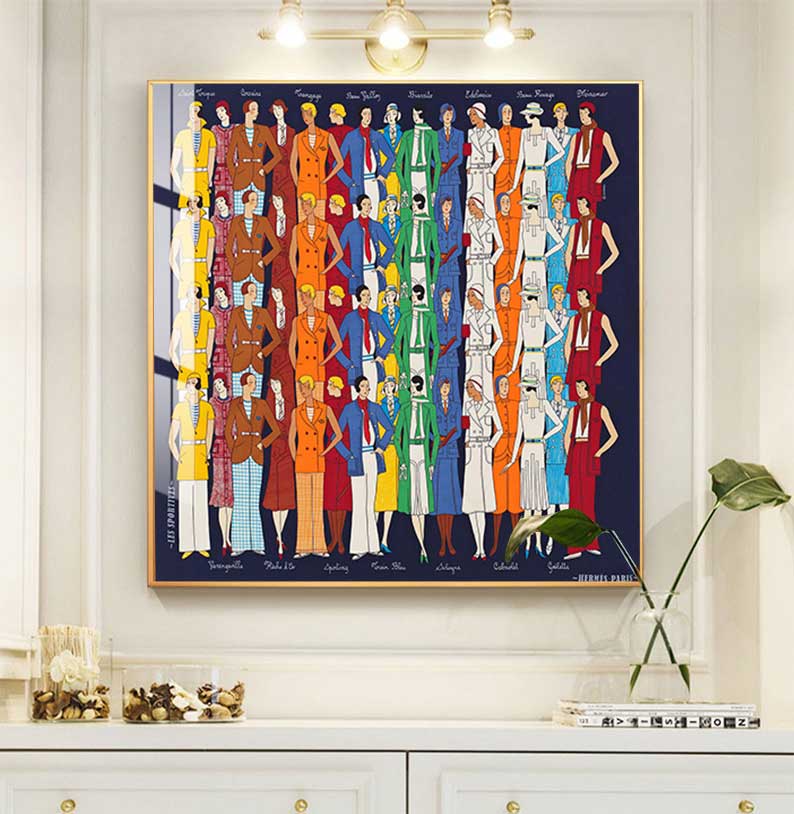 Modern Horses Canvas Painting  - Home Decor Hermes review and price