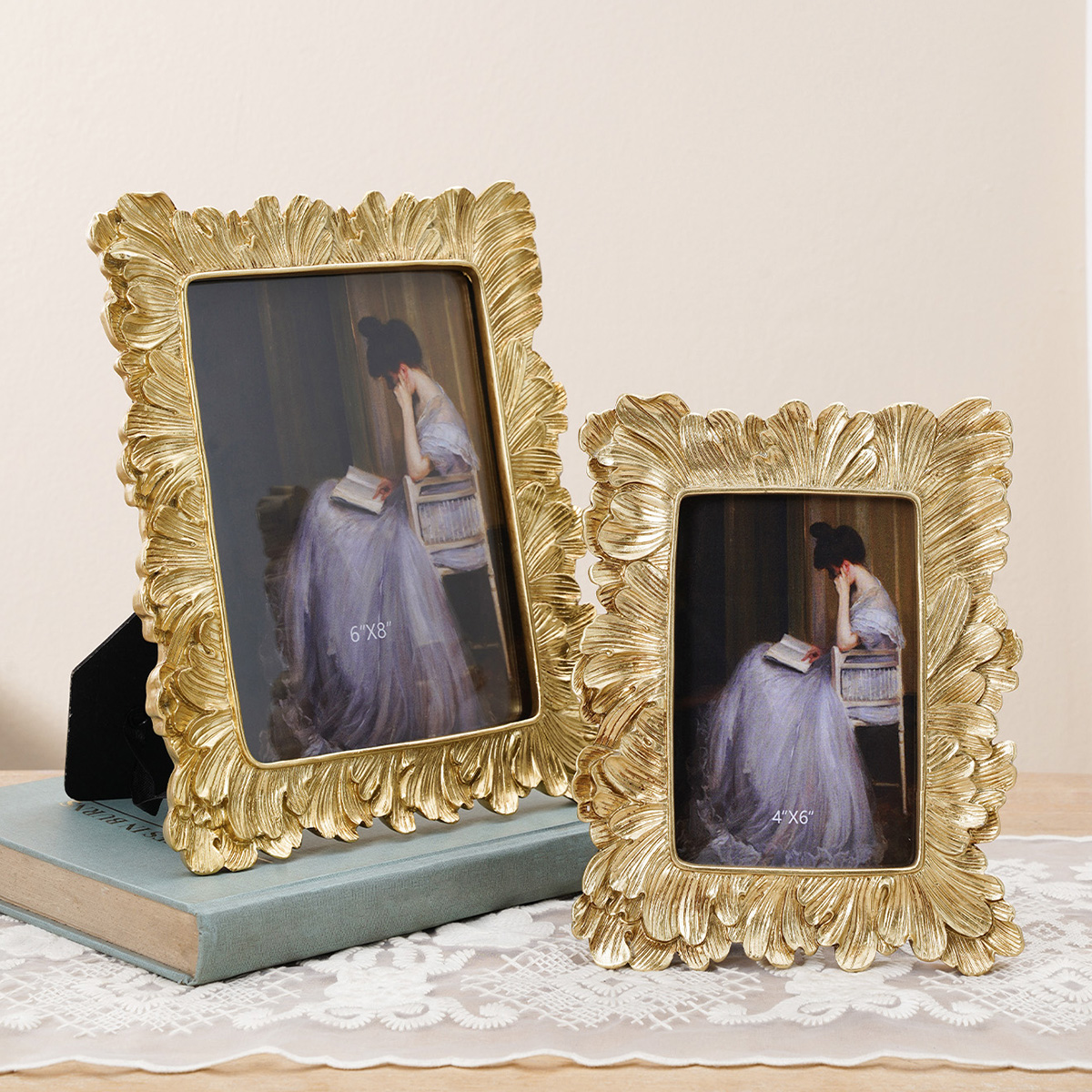 1PC, European-style golden pal - Bamboo Photo Frame review and price