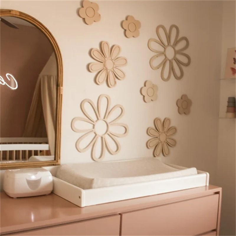 Ins Wooden Daisy Wall Flowers  - Home Decor Daisy review and price