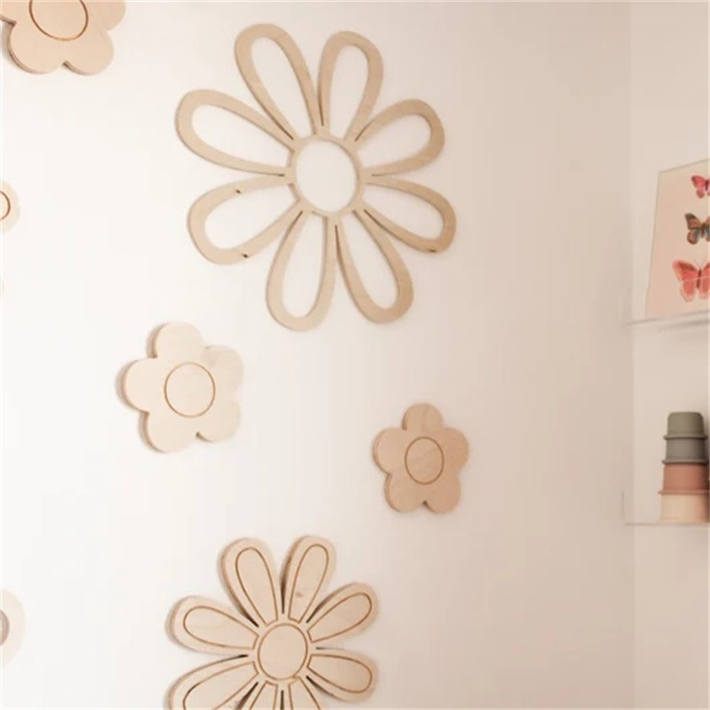 Ins Wooden Daisy Wall Flowers  - Home Decor Daisy review and price