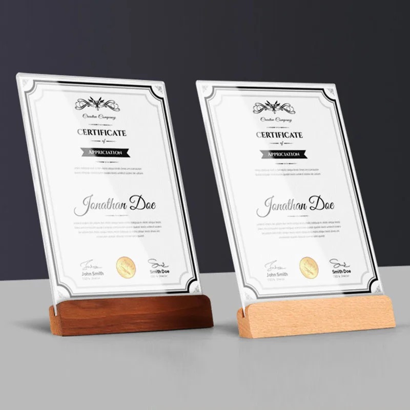 Acrylic Photo Frame Holder Tra - Bamboo Photo Frame review and price