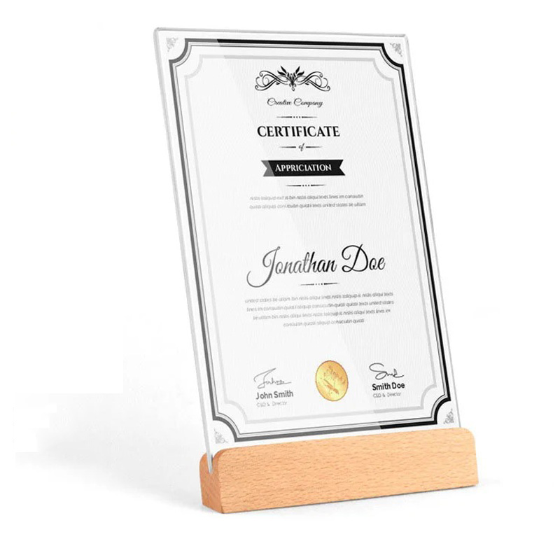 Acrylic Photo Frame Holder Tra - Bamboo Photo Frame review and price