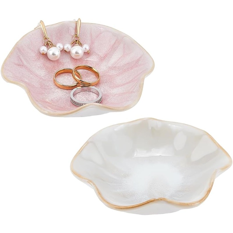 Flower Jewelry Tray, Ring Dish - Ceramic Trinket Dish review and price