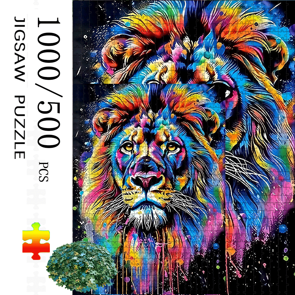 1000/500pcs Lion Puzzle for Ad - Home Decor Kit review and price