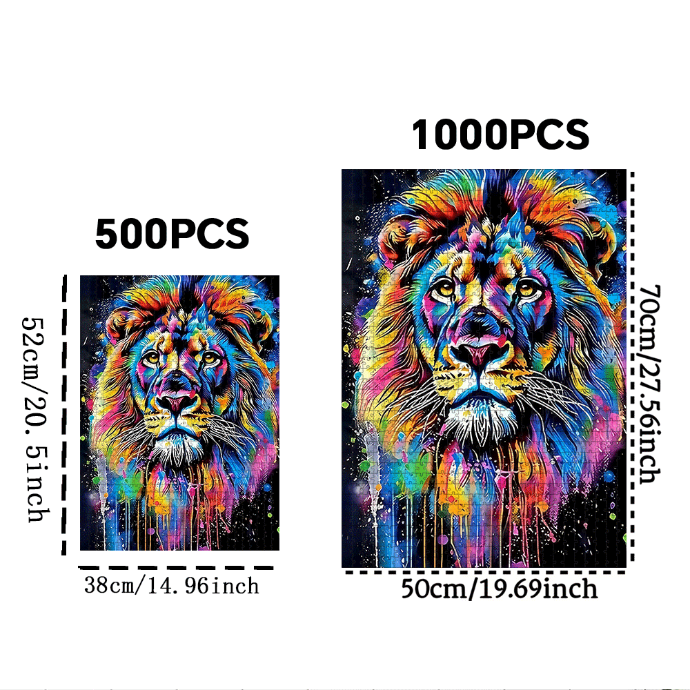1000/500pcs Lion Puzzle for Ad - Home Decor Kit review and price