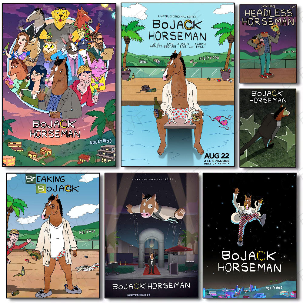 B-BoJack Cartoon H-Horseman Po - Home Decor Living Room Ideas review and price