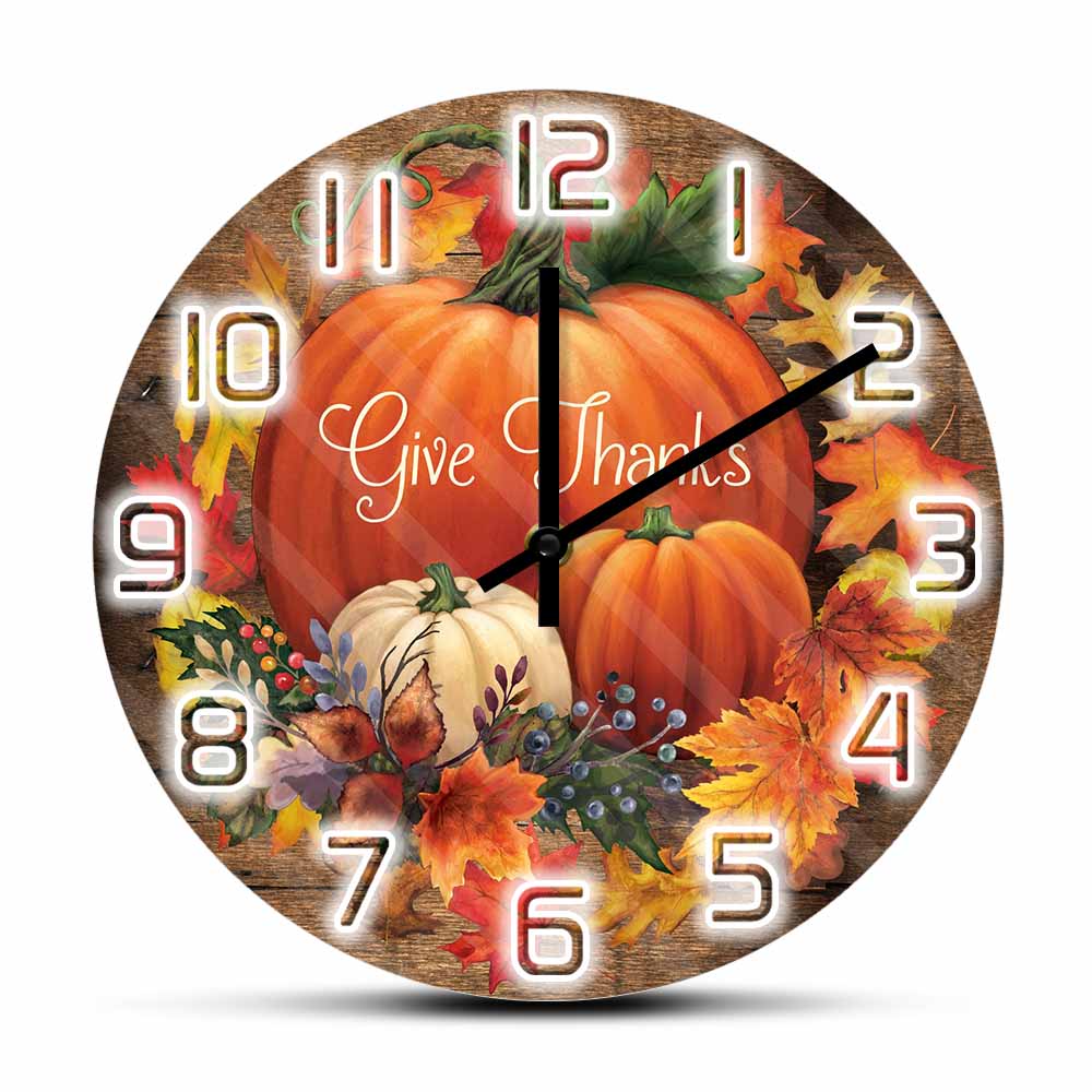 Give Thanks Blessed Wall Clock - Home Decor Living Room Ideas review and price