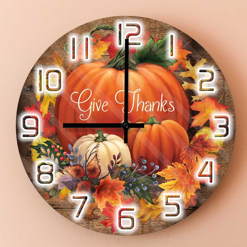 Give Thanks Blessed Wall Clock - Home Decor Living Room Ideas review and price