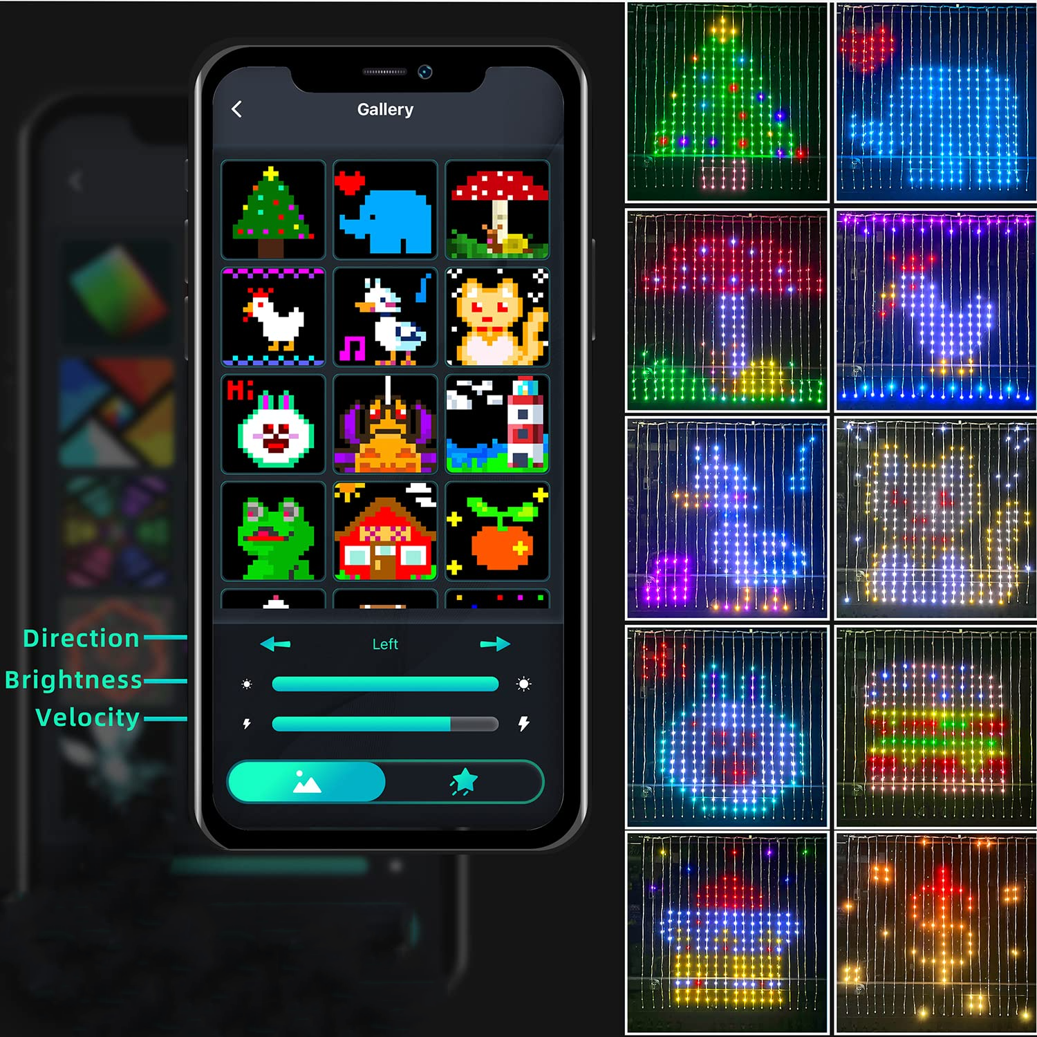 400LEDs RGBIC Smart Curtain Li - Home Decor Free App review and price