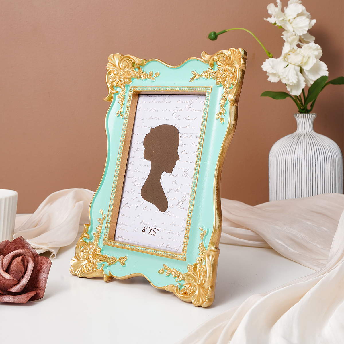 1PC, European-style three-dime - Bamboo Photo Frame review and price