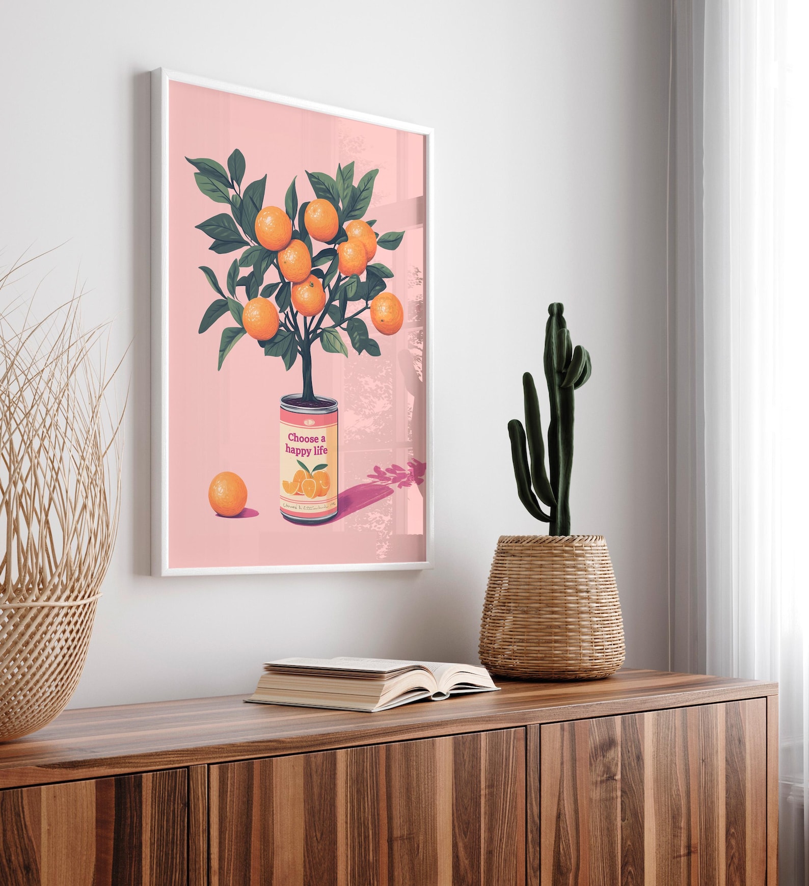 'Choose A Happy Life' Canvas W - Home Decor Orange review and price
