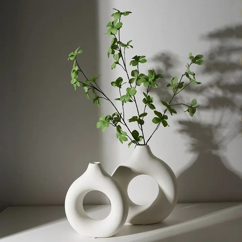 Simple Plastic Vase Donut Shap - Home Decor Vase With Flowers review and price
