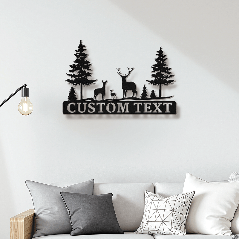 Custom Deer Family Metal Wall  - Home Decor Wall Art review and price