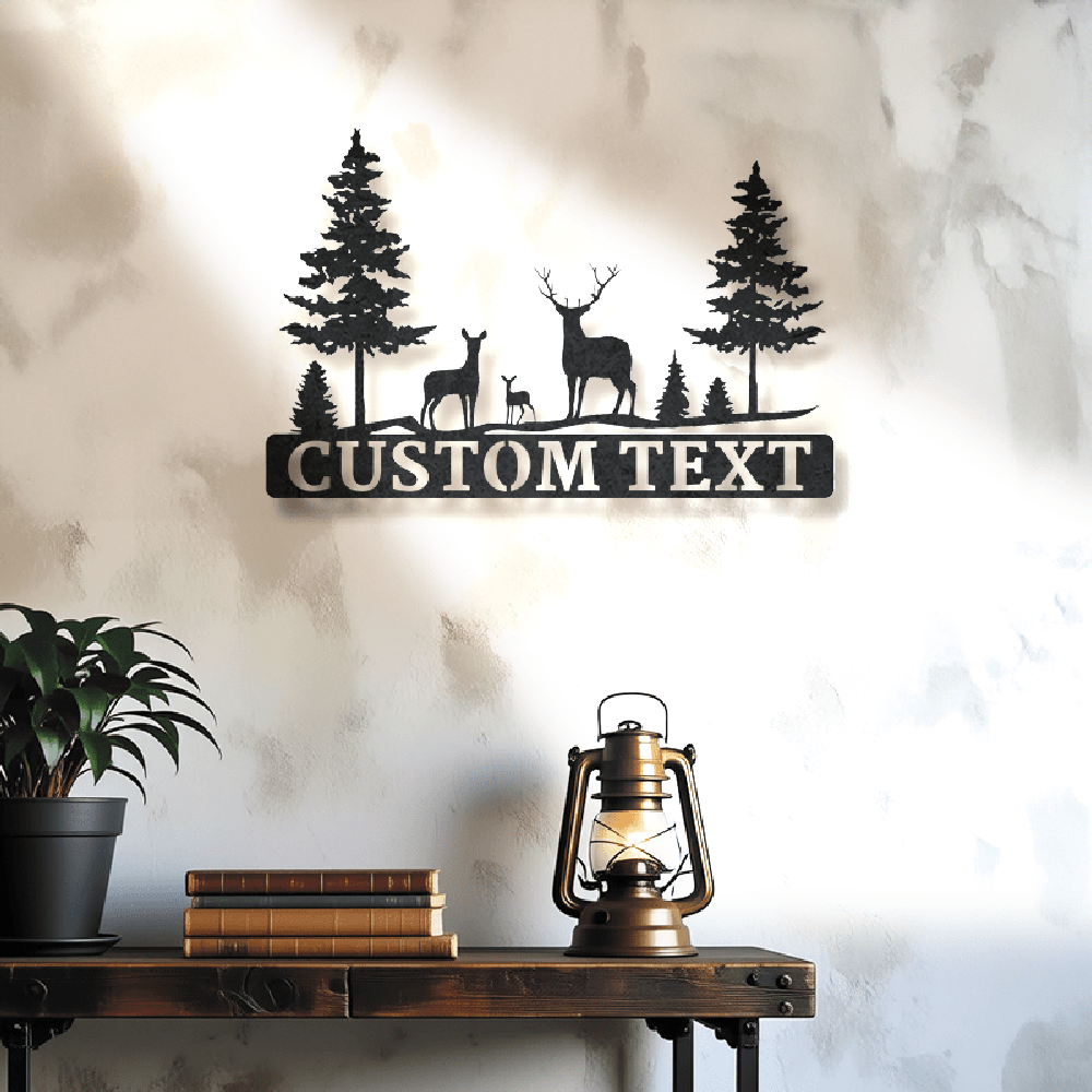 Custom Deer Family Metal Wall  - Home Decor Wall Art review and price
