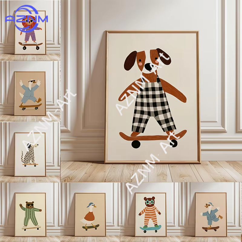 1PC Funny Animal Skateboarding - Home Decor Duck review and price