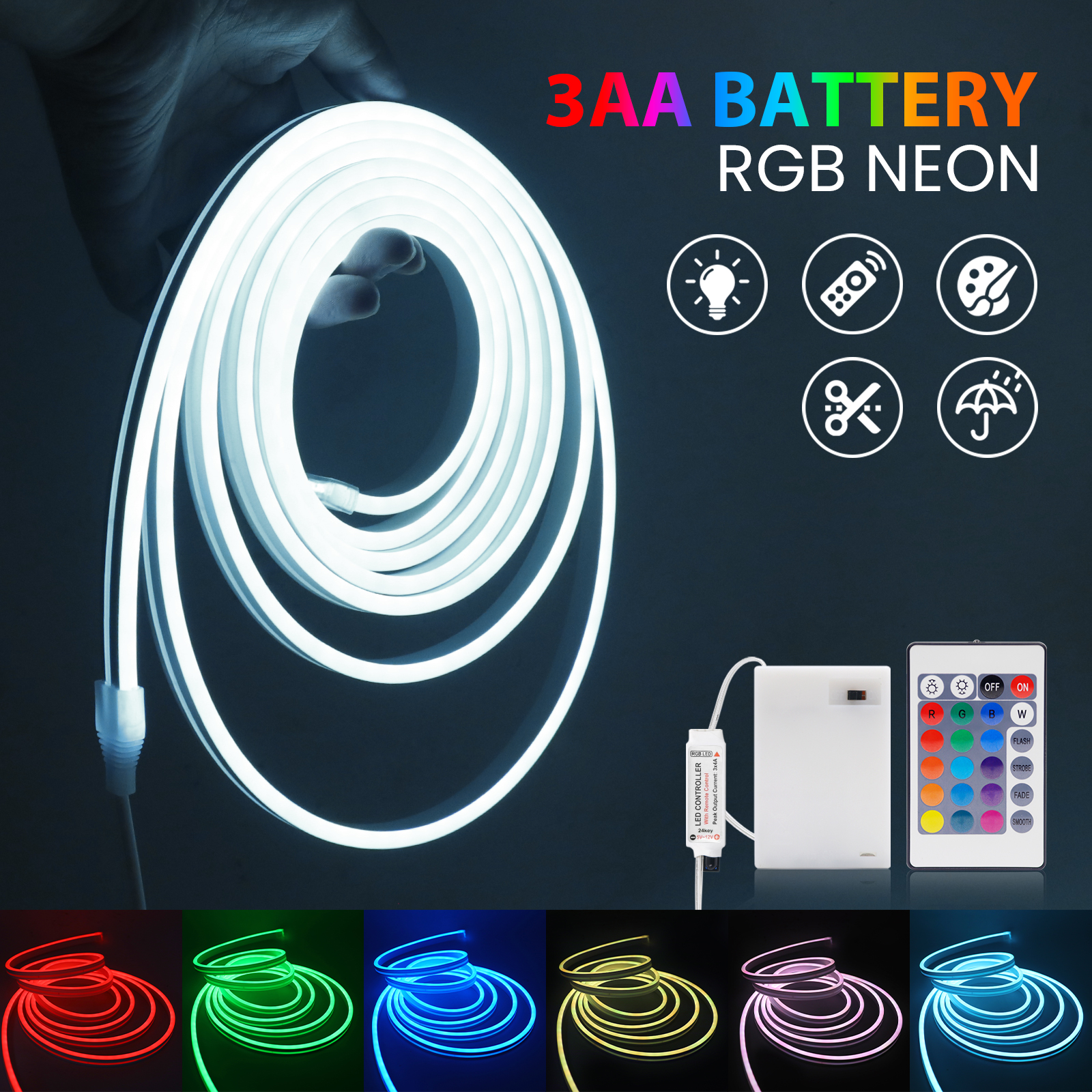 3AA Battery Box RGB Neon LED S - Home Decor Free App review and price