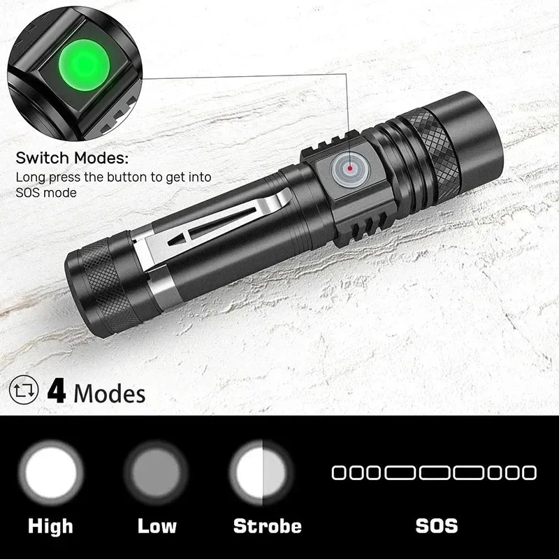 T6 LED Rechargeable Flashlight - Home Decor Outside review and price