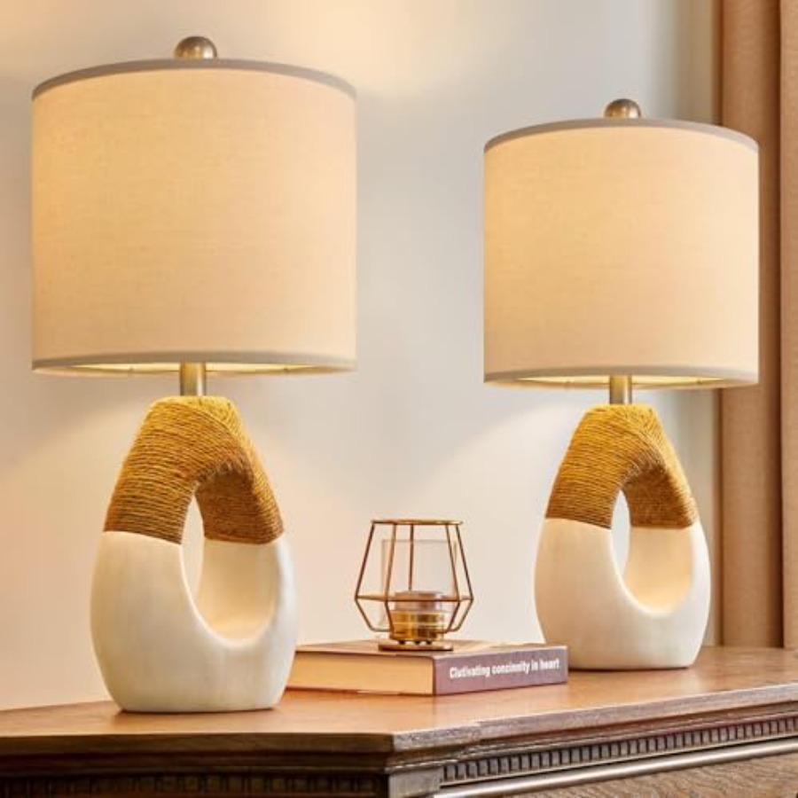 19'' Small Boho Table Lamps fo - Home Decor Living Room review and price
