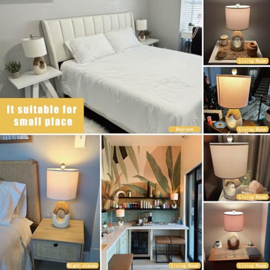 19'' Small Boho Table Lamps fo - Home Decor Living Room review and price