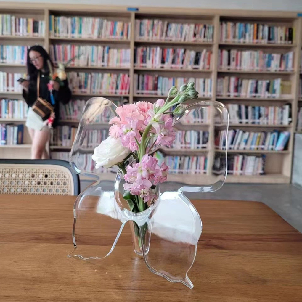 Transparent Butterfly Acrylic  - Home Decor Vase With Flowers review and price