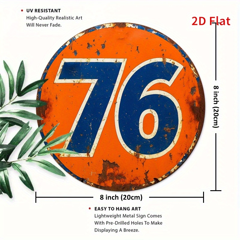 [2D Flat] Vintage 76 Gas Stati - Home Decor Orange review and price