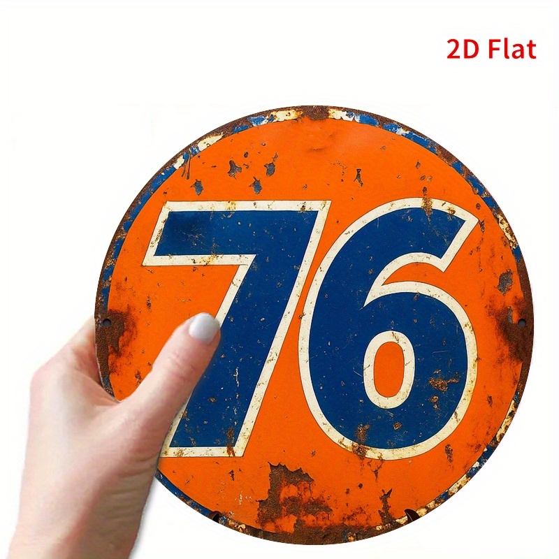[2D Flat] Vintage 76 Gas Stati - Home Decor Orange review and price