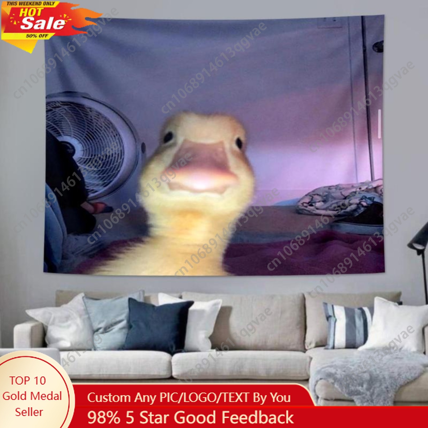 Cute Duck Pattern Tapestry Mul - Home Decor Duck review and price