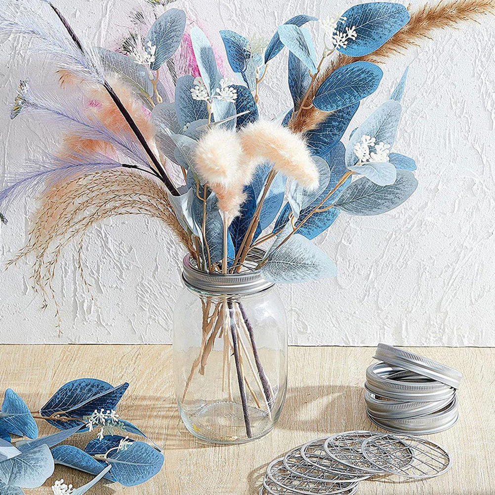 10Pcs Stainless Steel Jar Flow - Home Decor Vase With Flowers review and price