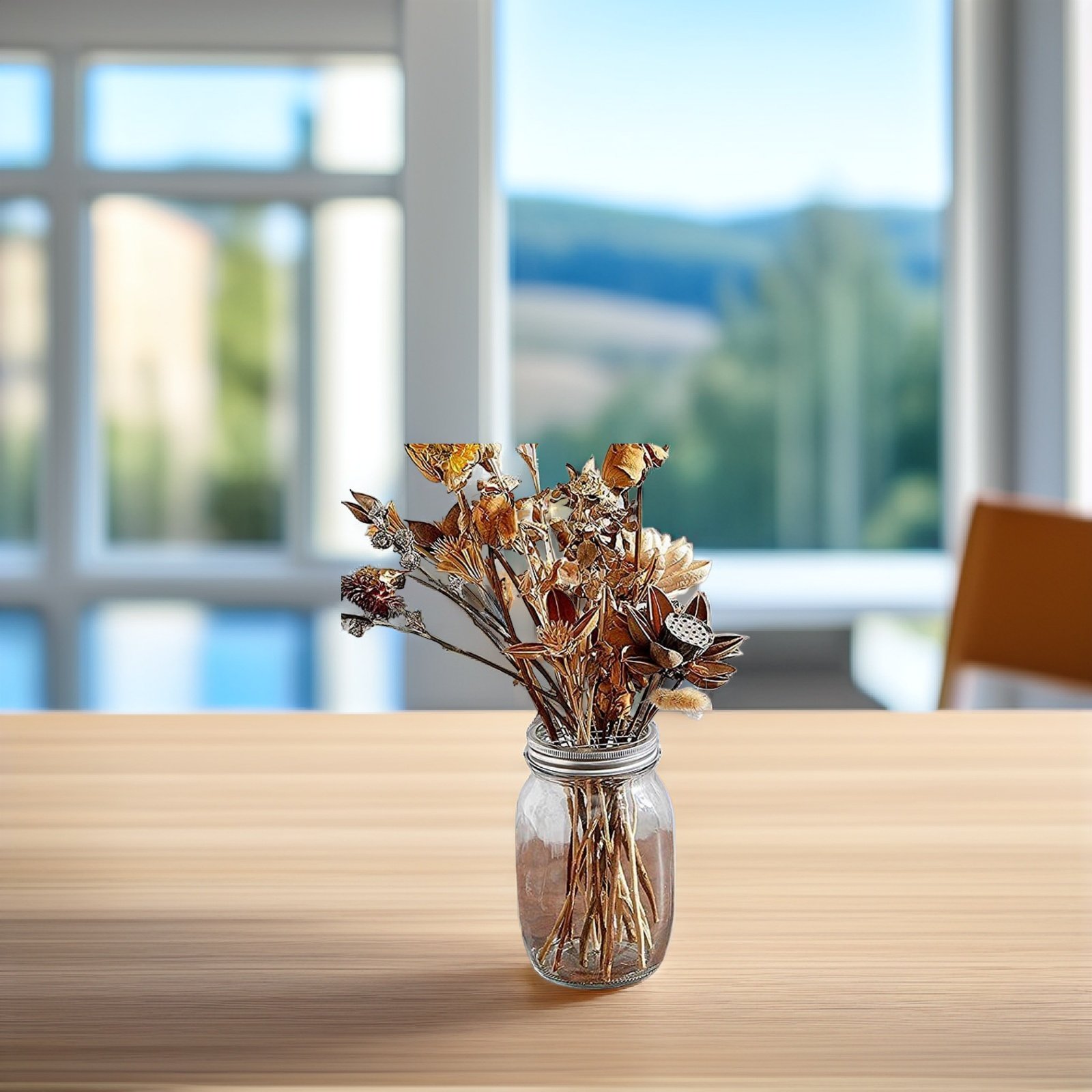 10Pcs Stainless Steel Jar Flow - Home Decor Vase With Flowers review and price