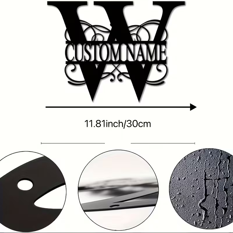 Classic Custom Monogram Metal  - Home Decor Wall Art review and price