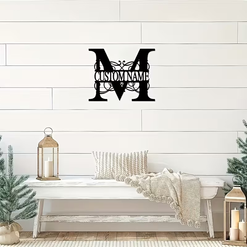 Classic Custom Monogram Metal  - Home Decor Wall Art review and price
