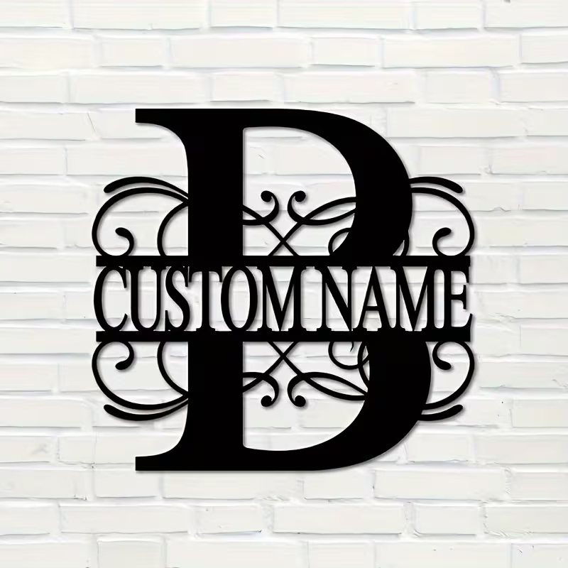 Classic Custom Monogram Metal  - Home Decor Wall Art review and price