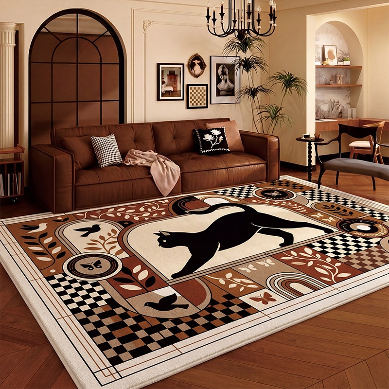 Checkerboard Black Cat Living  - Home Decor Ig review and price
