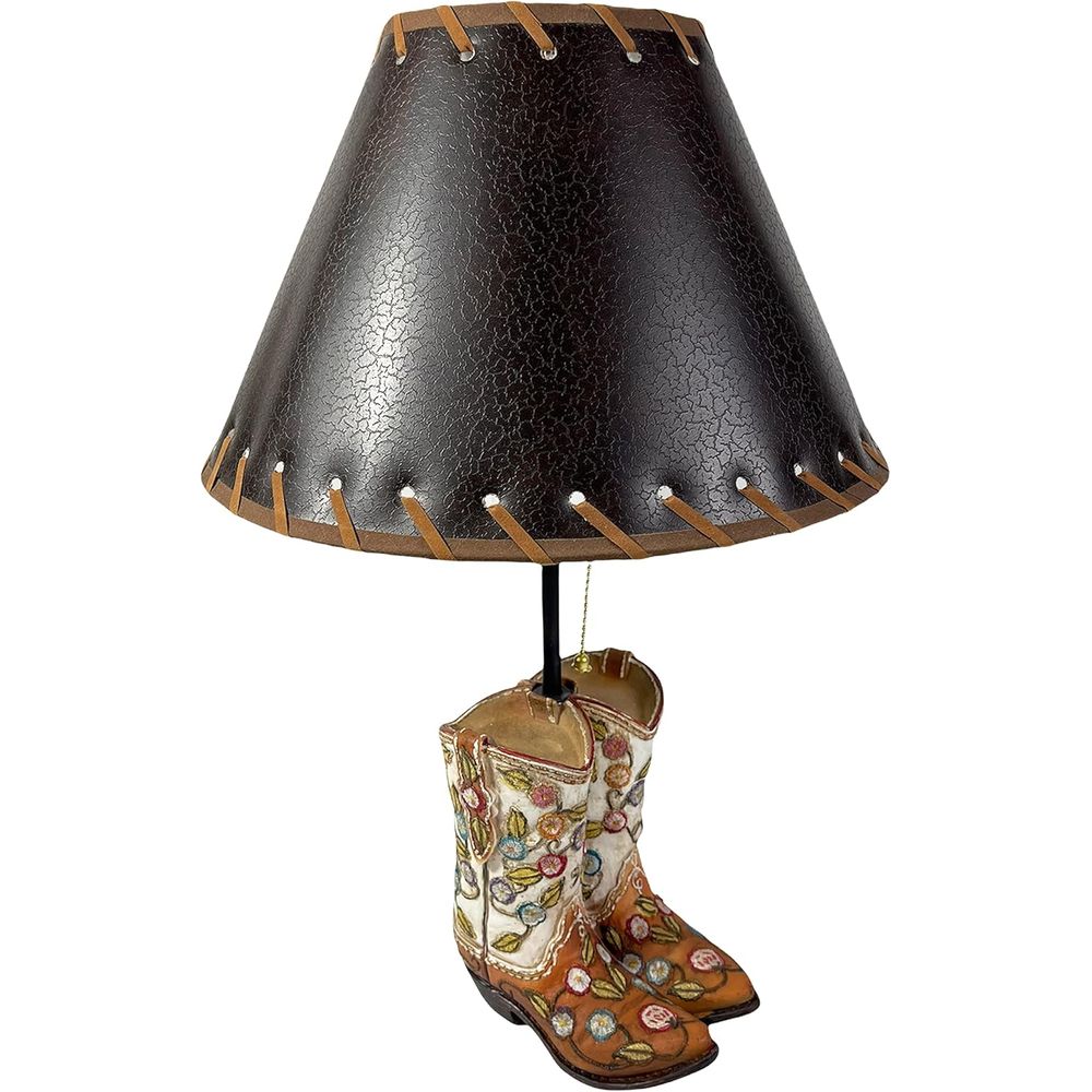 Western Cowboy Boot Table Lamp - Home Decor Living Room review and price