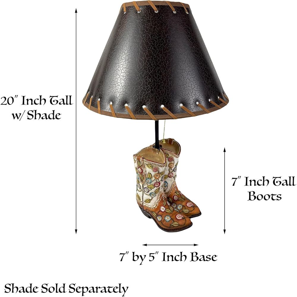 Western Cowboy Boot Table Lamp - Home Decor Living Room review and price