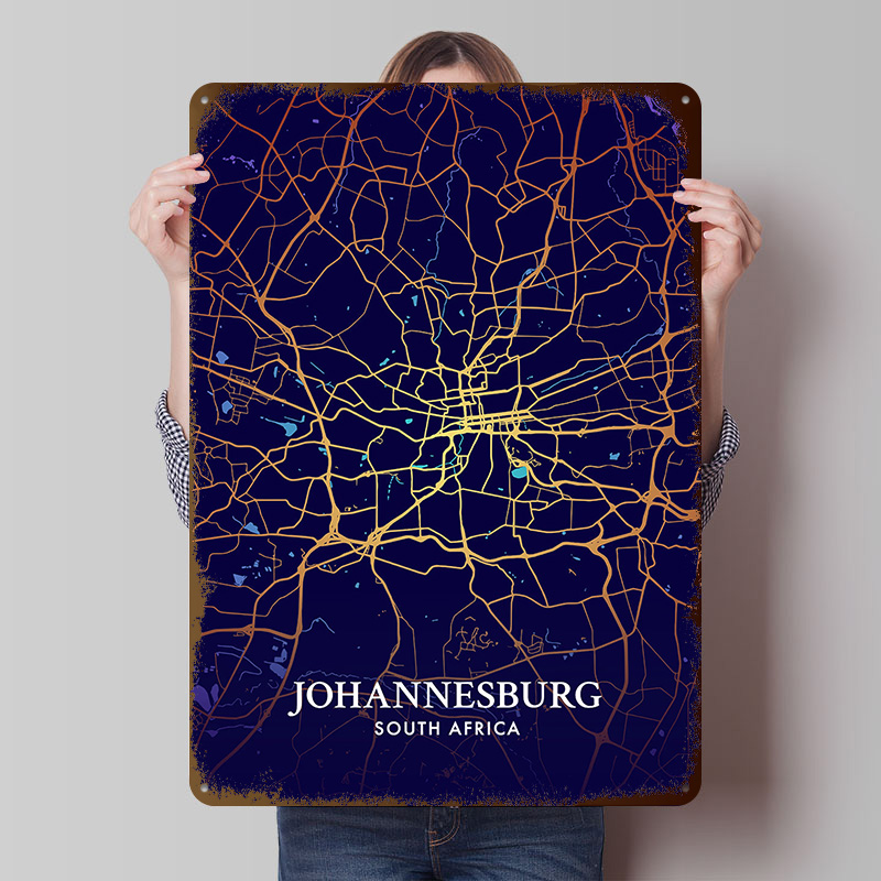 Johannesburg City Map Poster C - Home Decor Johannesburg review and price