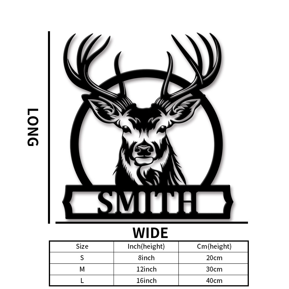 Personalized Deer Family Name  - Home Decor Wall Art review and price