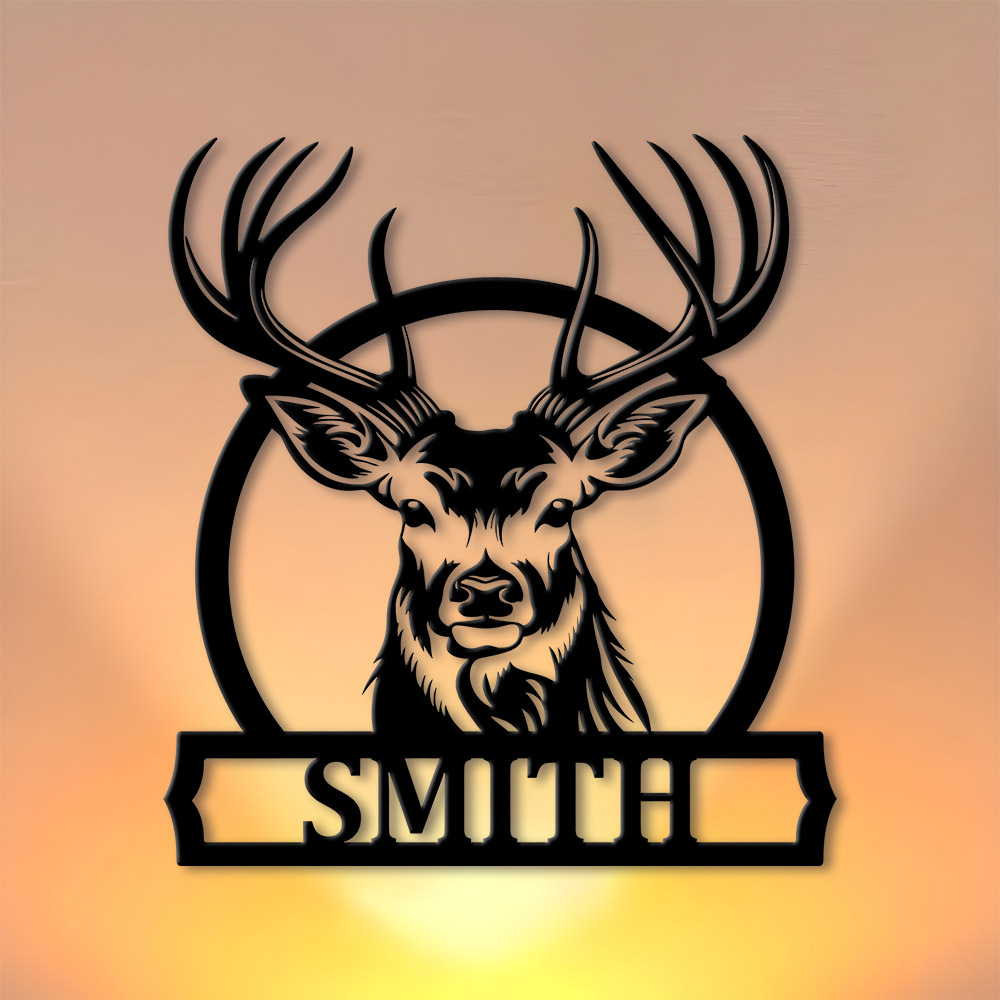 Personalized Deer Family Name  - Home Decor Wall Art review and price