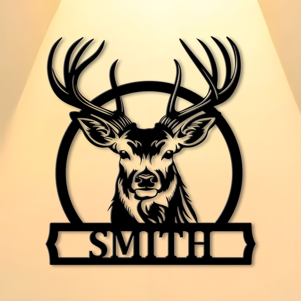 Personalized Deer Family Name  - Home Decor Wall Art review and price